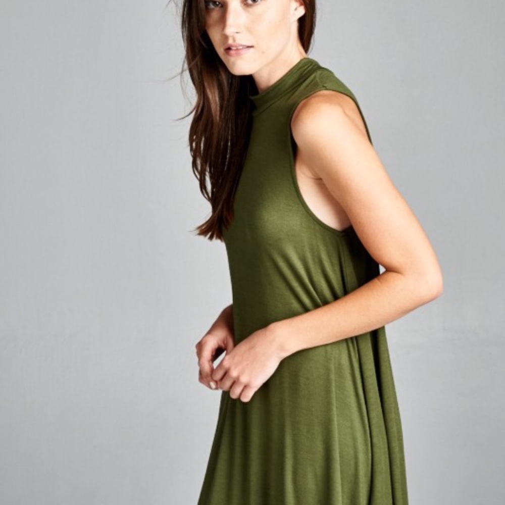 Olive sleveless dress